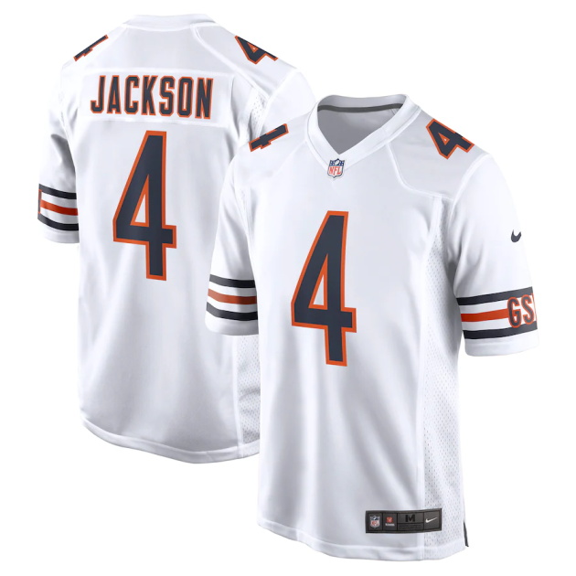 mens nike eddie jackson white chicago bears game jersey